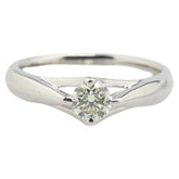 K18WG ホワイトゴールド ダイヤ0.314ct 1P ソリティアリング 指輪 レディース 9号 【中古】